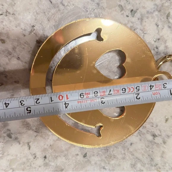 Love smiley face Gold Charm - Picture 4 of 4
